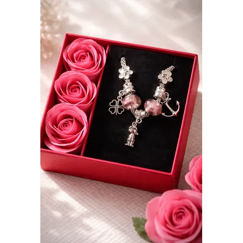 Pulseras con rosas de jabon